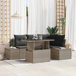 vidaXL Ensemble de canapé de jardin 5 Pièces Gris 100 x 55 x 73 cm