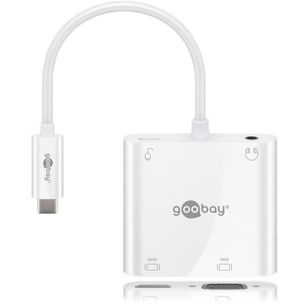 Adaptateur multiport USB-C™ HDMI™ + VGA + PD 100 W GOOBAY