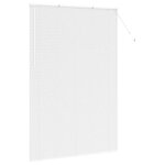 vidaXL Store de Fenêtre avec des rideaux Blanc Aluminium