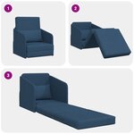 vidaXL Canapé-lit 2-en-1 Bleu 65x80x83 cm Tissu