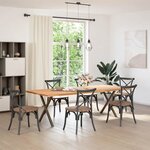 vidaXL Pieds de table à manger en forme de X  2 pièces  acier naturel  80 x (72-73) cm