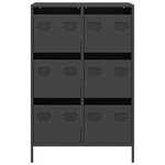 vidaXL Buffet haut noir 68x39x101 5 cm acier