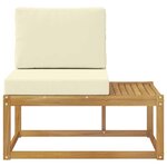 vidaXL Canapé d'extérieur en bout avec coussin Blanc 91 x 63 x 73 cm
