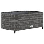 vidaXL Salon de jardin avec coussins 10 Pièces gris résine tressée
