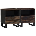 vidaXL Armoires de chevet 2 Pièces 40 x 33 x 46 cm en bois de mangue massif