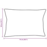 vidaXL Oreillers 2 Pièces Blanc 50 x 75 cm 130gsm 100  coton