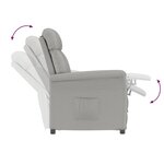 vidaXL Fauteuil Relax Light Grey Gris clair 70.5 x 96.5 x 95 cm tissu