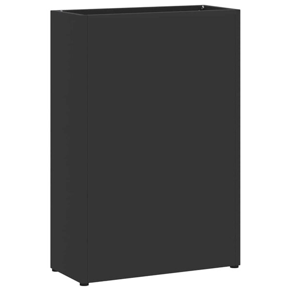 vidaXL Porte-parapluie avec stockage Noir 28 x 12 x 41 cm Acier