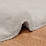 vidaXL Tapis en Fourrure Synthétique de Lapin Olite Beige Ø 100 cm