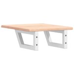 vidaXL Étagère de vasque murale acier et bois de chêne massif