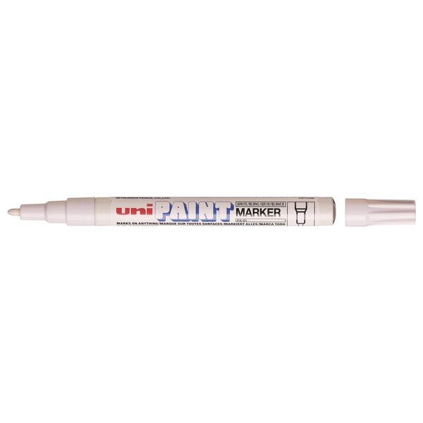 Marqueur PAINT Marker PX21 Pointe conique fine 0 8 - 1 2mm Blanc x 12 UNI-BALL