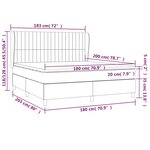 vidaXL Sommier à lattes de lit avec matelas Bleu 180x200 cm Tissu