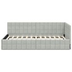 vidaXL Cadre de lit d'angle Gris clair 100 x 200 cm Velours