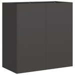 vidaXL Jardinière noir 80x40x80 cm acier laminé à froid