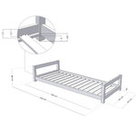 Lit enfant KIDDY 90 x 190 blanc et naturel