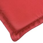 vidaXL Coussin de chaise longue rouge 186x58x3 cm tissu oxford