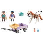 PLAYMOBIL 71496 - Enfants avec calèche et poney