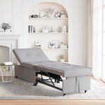 vidaXL Canapé-Lit Gris 194 x 67 x 37 cm tissu