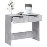 vidaXL Table console Gris béton 90x36x75 cm Bois d'ingénierie