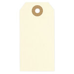 Lot de 1000: étiquette américaine cartonnée beige sans attache 90x44 mm