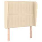 vidaXL Sommier à lattes de lit avec matelas Crème 90x200 cm Tissu