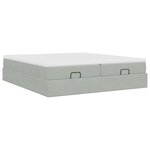 VidaXL Cadre de lit ottoman et matelas gris clair 160x200cm velours