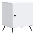 vidaXL Cabinet de chevet Blanc 43 x 34 5 x 50 cm Bois d'ingénierie