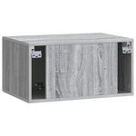 vidaXL Meuble TV mural Sonoma gris 59 5 x 41 x 30 cm Bois d'ingénierie