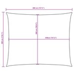 vidaXL Voile de parasol tissu oxford rectangulaire 3x4 m terre cuite