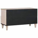 vidaXL Meuble TV Blanc 80 x 33 x 46 cm bois de manguier massif