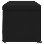 vidaXL Tabouret Noir 101 x 41 x 40 cm Tissu et bois stratifié