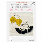 FRENCH KITS-French'Kits - DIY - Boucles d’oreilles - Plumes & Pompons-Kit créatif fabriqué avec amour en France