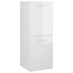 vidaXL Armoire de salle de bain Blanc brillant Bois d’ingénierie
