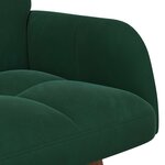 vidaXL Sofa 2 places Vert foncé 115 x 61 x 87 cm Velours