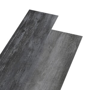 vidaXL Planches de plancher PVC Non auto-adhésif 5 26 m² Gris brillant