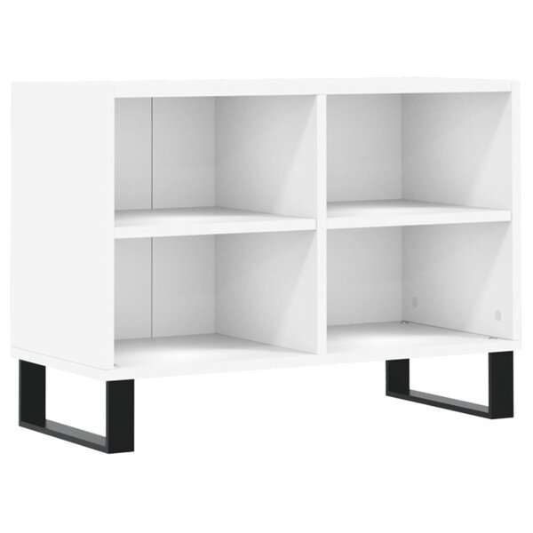 vidaXL Meuble TV blanc 69 5 x 30 x 50 cm bois d'ingénierie