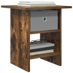 vidaXL Table de chevet Chêne fumé 41 x 40 x 45 cm Bois d'ingénierie