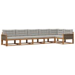 vidaXL Ensemble de canapés d'extérieur 6 Pièces Naturel et Gris clair