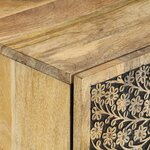 vidaXL Armoire lavabo de salle de bain bois massif de manguier