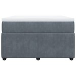 vidaXL Sommier à lattes de lit et matelas Gris foncé 120x200cm Velours