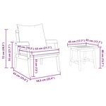 vidaXL Ensemble bistrot 3 Pièces Marron 45 x 45 x 38cm