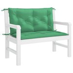 vidaXL Coussin de banc de jardin vert 100x(50+50)x7 cm tissu oxford