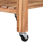 vidaXL Chariot de cuisine 58x58x89 cm Bois d'acacia massif