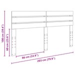 vidaXL Tête de lit Chêne artisanal 200 cm Bois d'ingénierie
