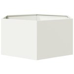 vidaXL Jardinière blanc hexagone 104x90x45 cm acier