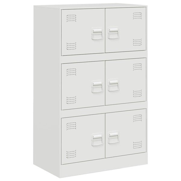 vidaXL Buffet blanc 67x39x107 cm acier