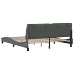 vidaXL Cadre de lit sans matelas gris foncé 180x200 cm tissu