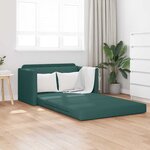 vidaXL Canapé-Lit Vert foncé 124 x 71 x 78 cm tissu
