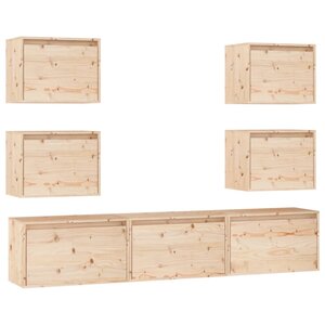 vidaXL Meubles TV 7 Pièces Bois massif de pin