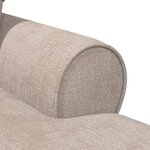 vidaXL Chaise lounge avec jupe Beige 157 x 91 x 91 cm ARES
